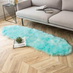 Faux Sheepskin Fur Chair Couch Cover, White Area Rug