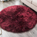 Faux Fur Sheepskin Round Area Rug