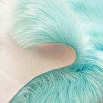 Faux Sheepskin Fur Chair Couch Cover, White Area Rug