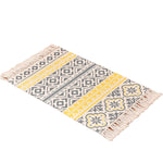 Woven Cotton Throw Rug 2'x4.3', Tassel Rug for Kitchen Laundry Doorway Bedroom