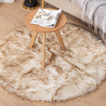Faux Fur Sheepskin Round Area Rug