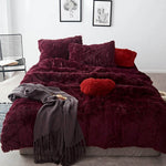 Faux Fur Full/Queen Duvet Cover Set - Home Bedding - Quilts & Blankets & Pillowcase