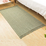 Cotton Braided Tassels Area Rugs  | Washable Kitchen Rugs