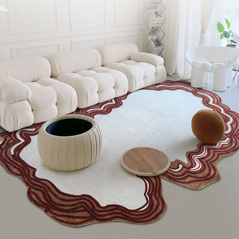 Simple shaped irregular rug | area rug | living room rugs – sweaterpicks
