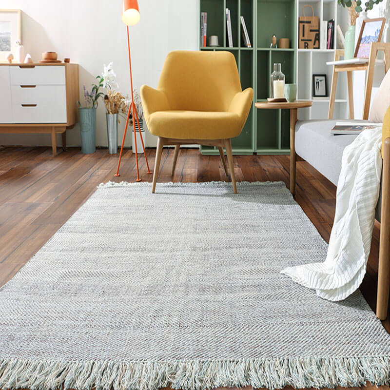 Cotton Braided Tassels Area Rugs  | Washable Kitchen Rugs