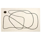 Minimalist Black And Beige Line Irregular Rugs,Soft Home Decor Floor Rugs