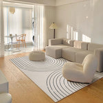 Abstract Bedroom Living Room Rug - Ivory
