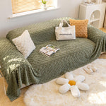 Shaggy Fluffy Couch Cover, Sofa Cover for Pets, Kids,  Soft Blanket Couch Cover