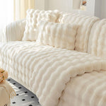 Soft Rabbit Fur Sofa Cover , Furniture Protector Deluxe Pet Couch Cover ,Machine Washable