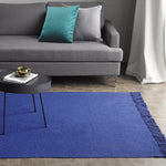 Woven Cotton Area Rug , Floor Mat , Shabby Rag Throw Rug
