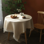 Round Table Cloth, Linen Cotton Tablecloth