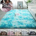 Faux Fur Carpet | Fluffy Area Rug | Gradient color blanket