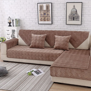 Velvet Sectional Sofa Covers , Furniture Protector