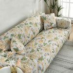 Stretch Stylish Box Cushion Sofa Slipcover , Printed Couch Covers