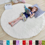Fluffy Round Rug ,Washable Carpet ,Shaggy Throw Rug