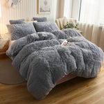 Faux Fur Velvet Duvet Cover- King , Queen , Twin