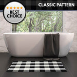 Cotton Plaid Checkered Area Rug | Washable Carpet