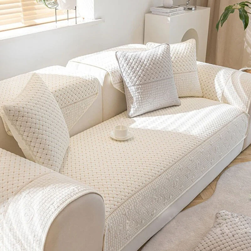 Soft Cotton Embroidery Sofa Cushion,minimalist Non-slip Washable