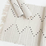 Woven Cotton Throw Rug 2'x4.3', Tassel Rug for Kitchen Laundry Doorway Bedroom