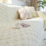 Shaggy Sofa Covers Sectional Couch Cover Blanket , Checkerboard Sofa Slipcovers for Pets Dogs Cats