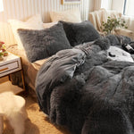 Faux Fur Velvet Duvet Cover- King , Queen , Twin