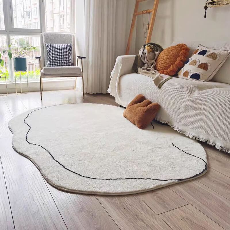 Simple shaped irregular rug | area rug | living room rugs – sweaterpicks