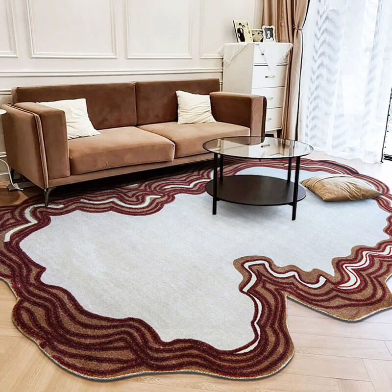 Irregular Simple Rug Simple shaped irregular rug | area rug | living room rugs – sweaterpicks