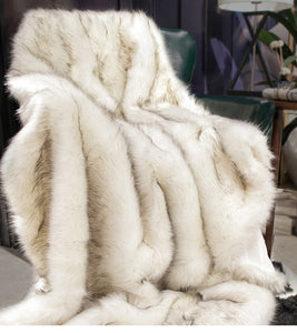 Long Hair Faux Fur Throw Blanket