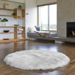 Faux Fur Sheepskin Round Area Rug