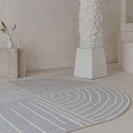 Abstract Bedroom Living Room Rug - Ivory