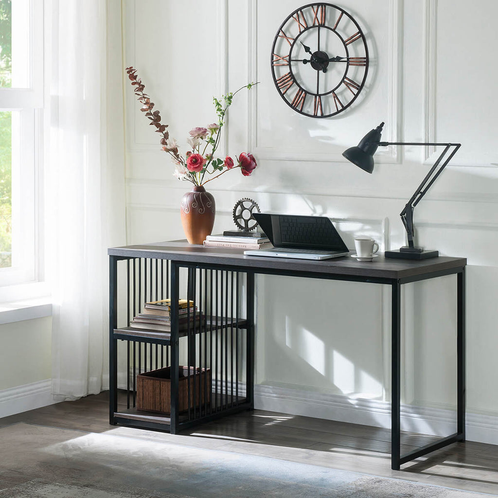 Home Office Computer Desk, 55 Inch Writing Desk