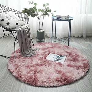 Round fur Carpet | Fluffy Area Rug
