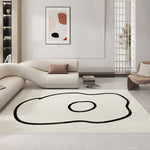 Abstract Bedroom Living Room Rug - Ivory