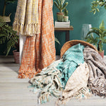 Bohemian Cotton Throw Blanket