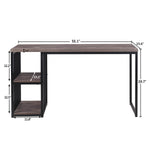 Home Office Computer Desk, 55 Inch Writing Desk