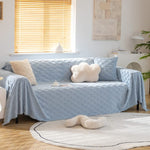 Shaggy Sofa Covers Sectional Couch Cover Blanket , Checkerboard Sofa Slipcovers for Pets Dogs Cats