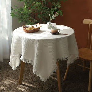Round Table Cloth, Linen Cotton Tablecloth