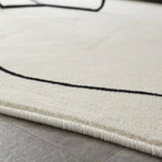Minimalist Black And Beige Line Irregular Rugs,Soft Home Decor Floor Rugs