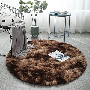 Fluffy Floor Mat Fluffy Faux Fur Area Rug Decorative Gradient