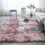 Faux Fur Carpet | Fluffy Area Rug | Gradient color blanket