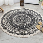 Cotton Area Rug for Living Room | Hand Woven Round Rugs