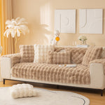 Soft Rabbit Fur Sofa Cover , Furniture Protector Deluxe Pet Couch Cover ,Machine Washable