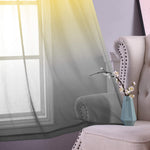 Faux Linen Ombre Sheer Curtains, 2 panels