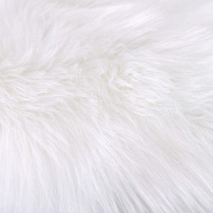 Faux Sheepskin Fur Chair Couch Cover, White Area Rug