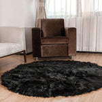 Faux Fur Sheepskin Round Area Rug