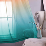 Faux Linen Ombre Sheer Curtains, 2 panels