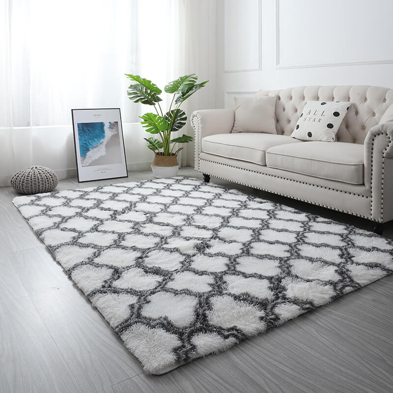 Area Rugs - Shaggy Patterned Fluffy Carpets - Fuzzy Mats