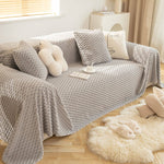 Shaggy Fluffy Couch Cover, Sofa Cover for Pets, Kids,  Soft Blanket Couch Cover