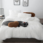 Faux Fur Full/Queen Duvet Cover Set - Home Bedding - Quilts & Blankets & Pillowcase