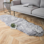 Faux Sheepskin Fur Chair Couch Cover, White Area Rug